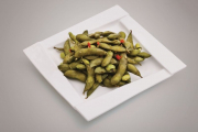 Edamame beans with fresh chili
